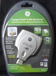 Ge HO97930 USB 2.0 Compact Flash I & II Microdrive Lector de Tarjetas Plug and Play - Imagen 1 de 2