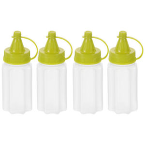  4pcs Portable Sauce Squeeze Bottles Squeeze Condiment Bottles Ketchup Bottle