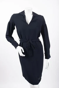 Massimo Dutti Womens Mini Dress US 6 EU 38 Navy blue Long Sleeve 6672/583 NWT - Picture 1 of 7