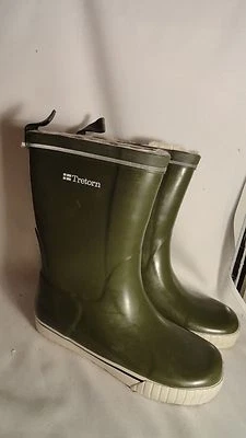 Tretorn Green Shiny, Fleece Lined Rain Boots, Womens 35/4 - Image 1 of 4