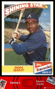 1989 Topps Bazooka #9 Ron Gant Atlanta Braves Baseball Card