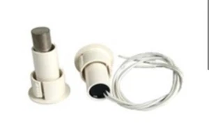 Interlogix 1078CW-N White Magnetic Recessed Steel Door Contact Switch - Picture 1 of 2
