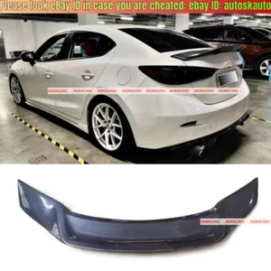 Alerón trasero de fibra de carbono para Mazda 3 Axela sedán 14-18 ala labio pico de pato - Imagen 1 de 13