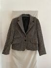 ZARA WOMEN Brown Wool Blend (90%) Short Jacket Size EUR XL