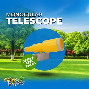 SWING SET STUFF INC. TELESCOPIO MONOCULARE (GIALLO) robusto gioco parco bambini 0289 - Foto 1 di 10