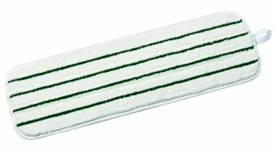 Paquete de 10 fregona plana fácil de fregar 3M 18", rayas blancas verdes microfibra 55594 Foto 1 de 4
