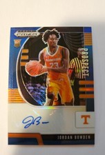 JORDAN BOWDEN RC-2020 Panini Prizm Draft Picks Prospect BLUE ROOKIE AUTO #'d/149