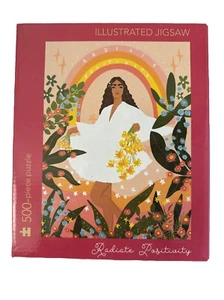 500 Piece Puzzle Jigzaw 24” x 18” Illustrate Radiate Positivity Pink Table Games - Picture 1 of 11