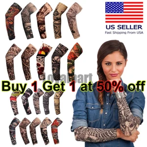 20 PIEZAS Cubierta de manga de brazo de enfriamiento para tatuajes unisex deportes al aire libre protección solar UV - Imagen 1 de 23