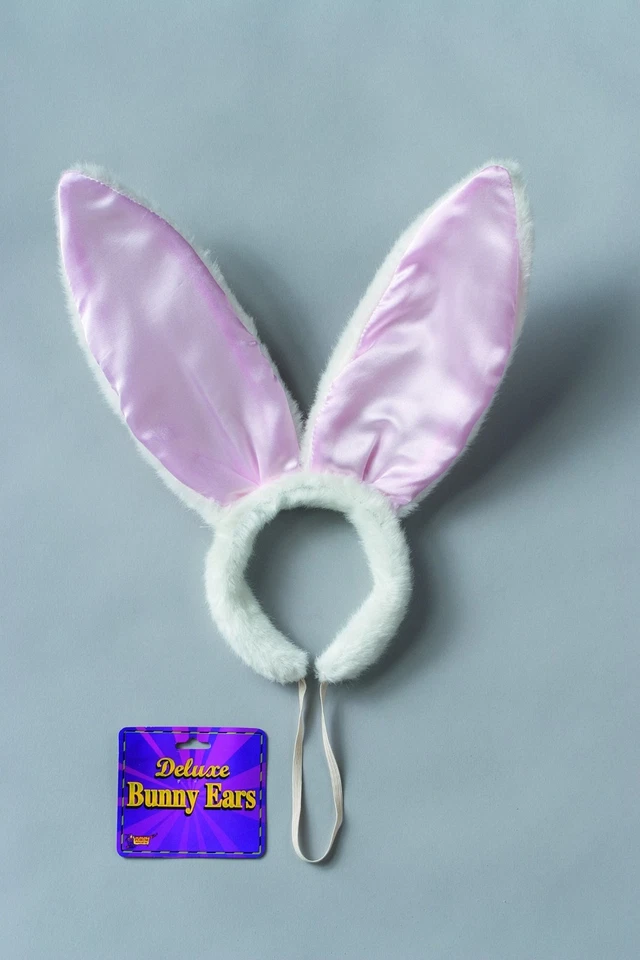 DIADEMA DE PELUCHE OREJAS DE CONEJO PLAYBOY ADULTO HALLOWEEN ACCESORIO DE DISFRAZ Foto 1 de 1