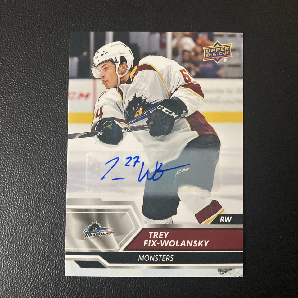 Trey Fix-Wolansky 2019-20 Upper Deck AHL Rookie Autograph Card #19 - Image 1 of 2