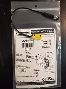 BANNER 74123 Photoelectric Proximity Sensor 30VDC NPN/PNP Q12AB6FF50Q5 NEW OEM - Picture 1 of 3