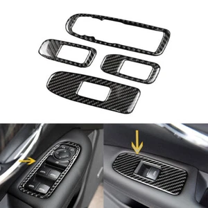 4x Carbon Fiber Inner Window Lift Switch Cover Trim For Cadillac XT5 2016 2017 - Imagen 1 de 11