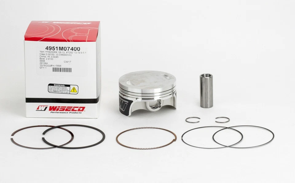 Kit de pistão Yamaha XT250, 2013-2018, Wiseco Std - 4951M07400 - XT 250 - Imagem 1 de 1