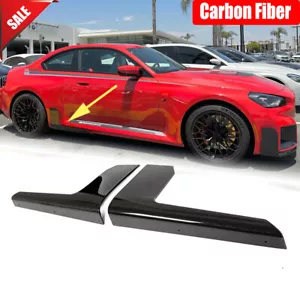 For BMW M2 G87 Coupe 2022-2024 Real Carbon Side Skirt Winglets Extention Lips - Foto 1 di 11