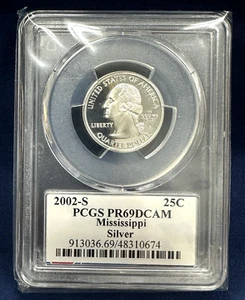 2002-S Silver Mississippi Statehood Quarter PCGS PR 69 DCAM FREE SHIP! - Picture 1 of 5