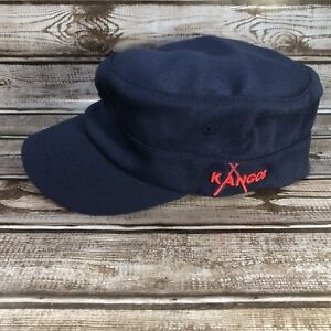 Kangol Cotton Twill Army Hat Size S/M Flexfit Military Cap Blue Hidden Pocket