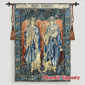 LARGE William Morris Angeli Laudantes Medieval Tapestry Wall Hanging 55"x41" - Picture 1 of 9