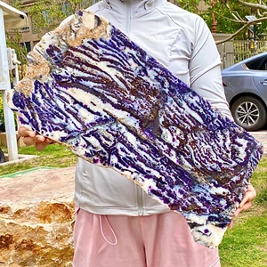 6.76LB Zebra Stone Slice | Rare Patterned Jasper | Healing Grounding - Imagen 1 de 13
