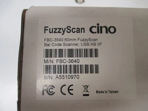 Cino Fuzzyscan FBC-3640 60mm Bar Code Scanner, USB KB I/F - Picture 1 of 6