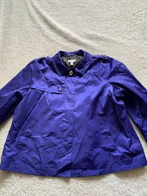 Charter Club женщин размер XL фиолетовый 3/4 рукав ветровка куртка (C9) - Изображение 1 из 4