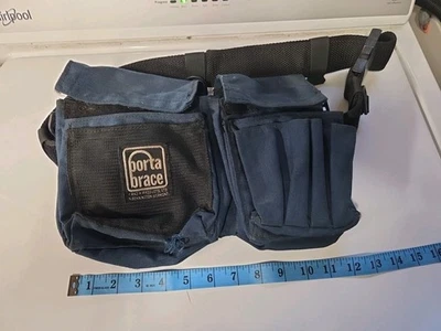 Porta Brace Profesional Cámara Mochila Bolso Azul 2 Bolsillos Grandes Con Correa  Foto 1 de 4