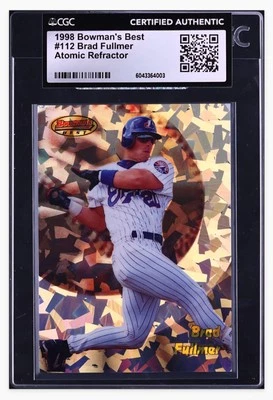 1998 ⚾ Bowman's Best, #112 Atomic Ref,  Brad Fullmer 8/100, SP, Expos, CGC-Cert  - Image 1 of 2
