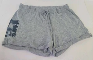 Pink Victoria's Secret With 5th & Ocean Women US Army Gray Cotton Short Size L. - Picture 1 of 12