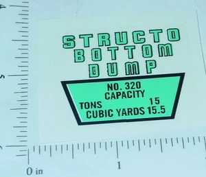 Structo Bottom Dump Replacement Sticker ST-086 - Picture 1 of 1