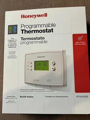 Honeywell 5-2 Day Programmable Thermostat with Backlight RTH2300B Used - Image 1 of 4
