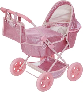 Olivia'S Little World Baby Doll Bassinet Pram with Cover with Retractable Can... - Picture 1 of 12