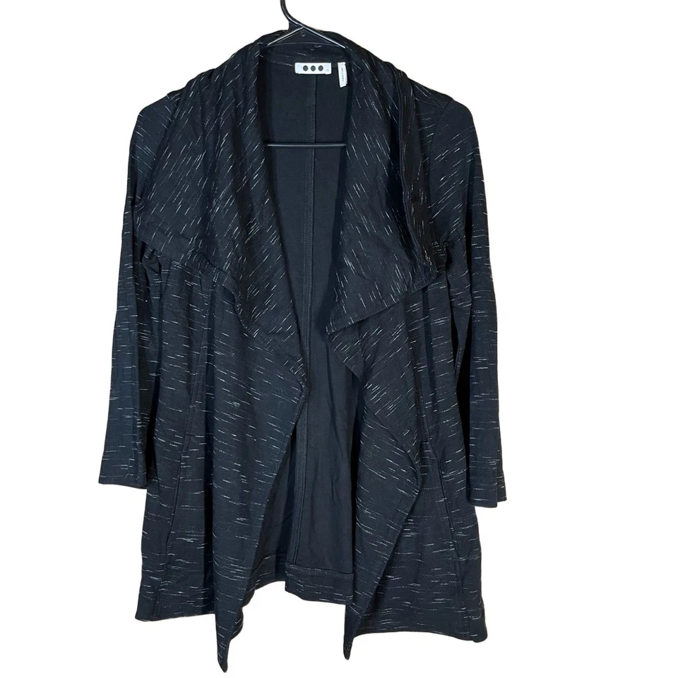 Three Dots Draped Long Sleeve Open Front Cardigan Extra Small - Image 1 of 4