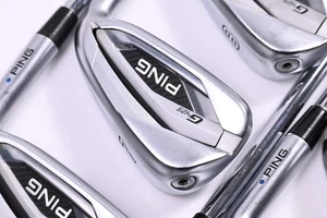 Ping G425 Irons / 6-PW+UW+SW / Blue Dot / Regular Flex Ping AWT 2.0 Shafts - Picture 1 of 7