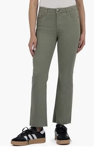 Pantalones de mezclilla acampanados al tobillo cintura alta deshilachados KUT Kelsey Fab Ab-talla 10 - Imagen 1 de 10