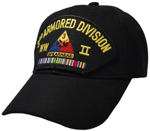 3RD ARMORED DIVISION WW II*EMBROIDERED CAP/HAT ARMY OFFICIALLY LICENSED - Picture 1 of 8
