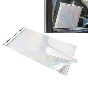 Einziehbarer Sonnenschutz für Windschutzscheibe des Auto Teleskopvorhang Silber - Picture 1 of 13