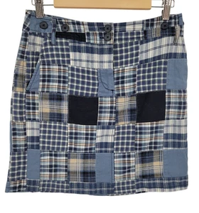 Minifalda a Cuadros Loft Madras Patchwork Preppy Nueva Inglaterra Vacaciones de Verano Talla 0 - Imagen 1 de 11