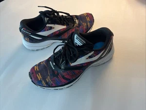 Brooks Launch 4 Purple Yellow Blue Black Size 9.5 Women’s Great Condition - Picture 1 of 9