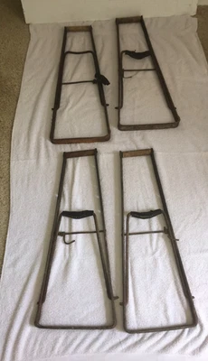 4 Antique Tire Saver Stands, Vintage Winter Storage Saving Jacks Accessory - Изображение 1 из 4