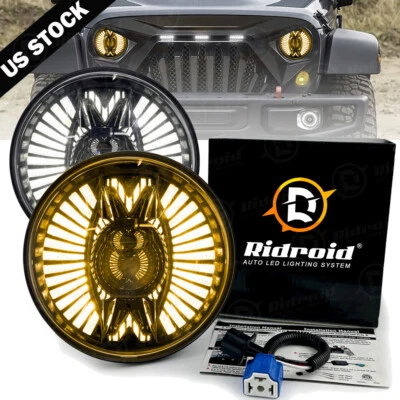 New For 2008-2016 Jeep Patriot Pair 7" inch LED Headlights DRL Projector light - Image 1 of 4