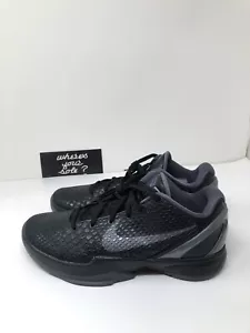 Nike Zoom Kobe 6 VI Blackout 2011 Size 8.5 OG 429659-013 Black Mamba New DS - Picture 1 of 23