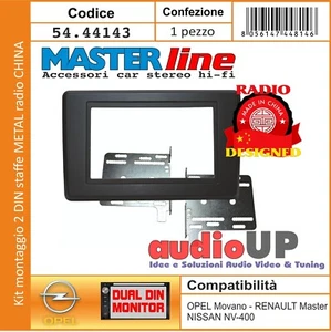 MASCHERINA RADIO 2 DIN RENAULT MASTER 2019 IN POI. STAFFE + CORNICE RADIO CINESI - Foto 1 di 5