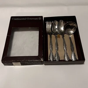 Continental Gourmet Hostess Set 4 Piece Stainless Steel Flatware Vintage - Picture 1 of 12