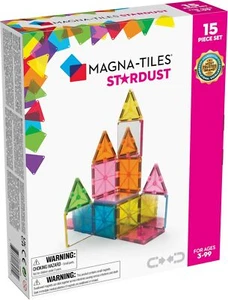 Magna-Tiles Stardust 15 Piece Set - 3D magnetic building tiles,for For Ages 3 - Picture 1 of 7