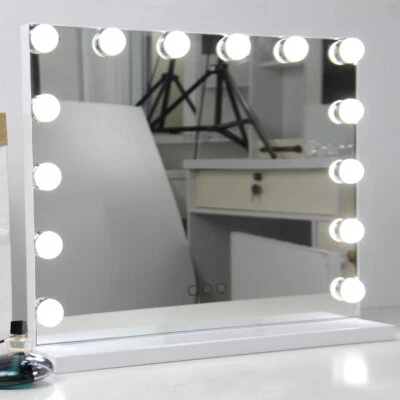 YAMISSI 50CM Large Hollywood Mirror Vanity Make Up Mirror W/ 14 LED Lights Bulb Tabletop