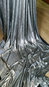 1 mtr EFECTO LÁMINA PLATA LYCRA DECORACIONES/TELA ELÁSTICA LAJA ARTESANAL 60 W - Imagen 1 de 8