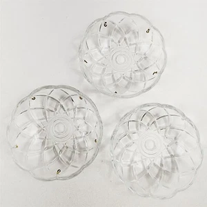3 Vintage Chandelier Lamp Replacement Crystal Bobeche Cups 4" - Picture 1 of 7