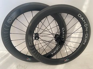 DAHON  Bike Carbon Wheelset 406 Rim 45mm Carbon Wheels 25mm Tubeless rim - Picture 1 of 10