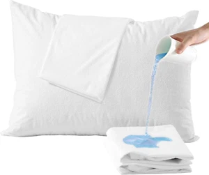 Niagara Waterproof Pillow Protectors Standard 4 Pack Cotton Terry 100% - Picture 1 of 12