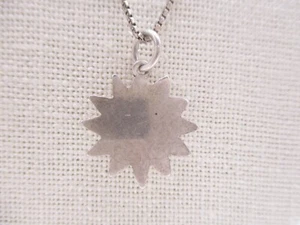 Sterling Silver 925 star starburst pendant necklace stamping blank 20" 0160 - Imagen 1 de 7